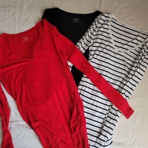Motherhood maternity lot 3 long sleeve shirts
